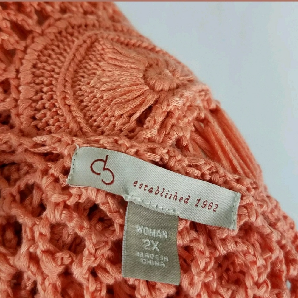 CB Established 1962 Plus 2X Knit Top Peach - Picture 7 of 8